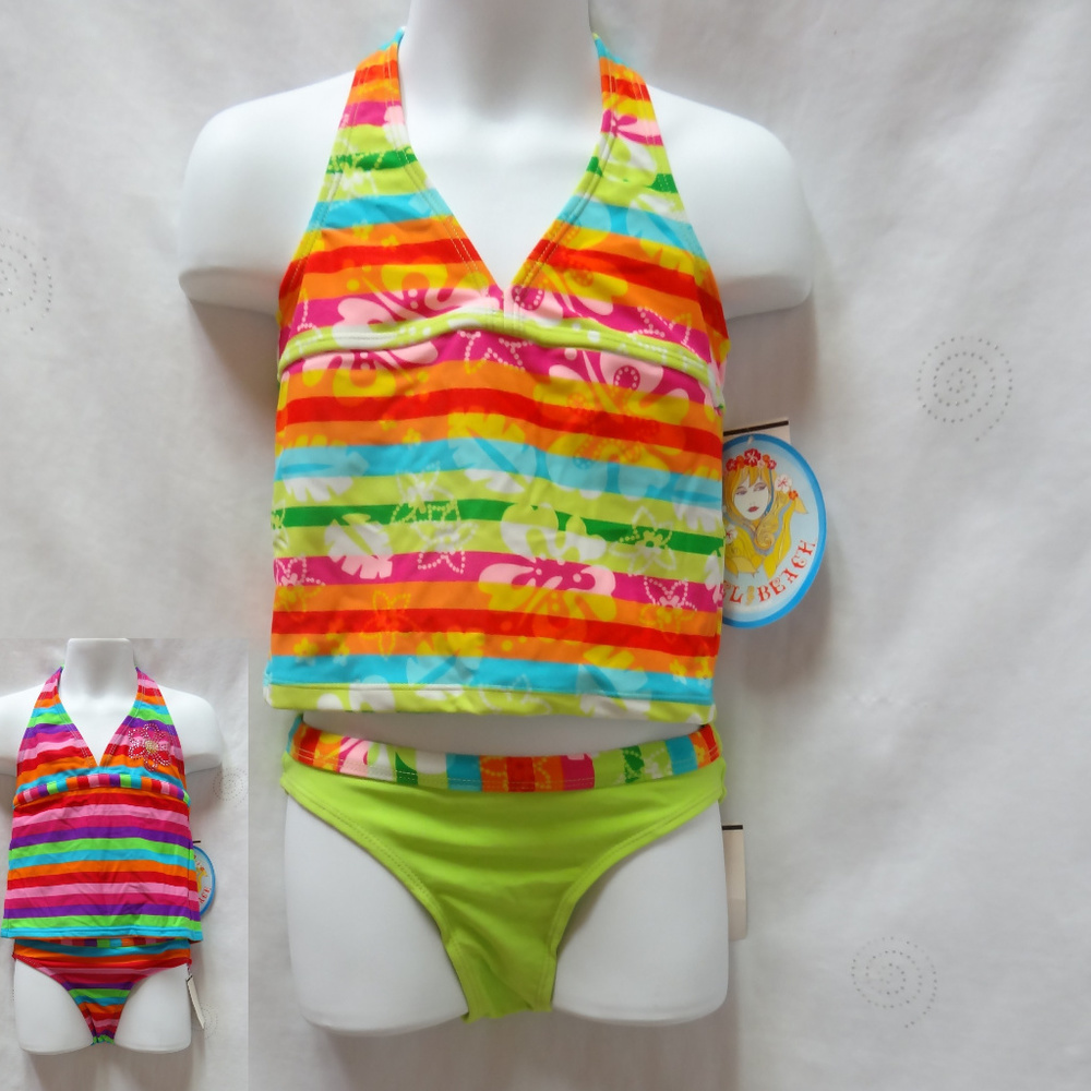 NEW Angel Beach  2pc TANKINI swimsuit 4 5